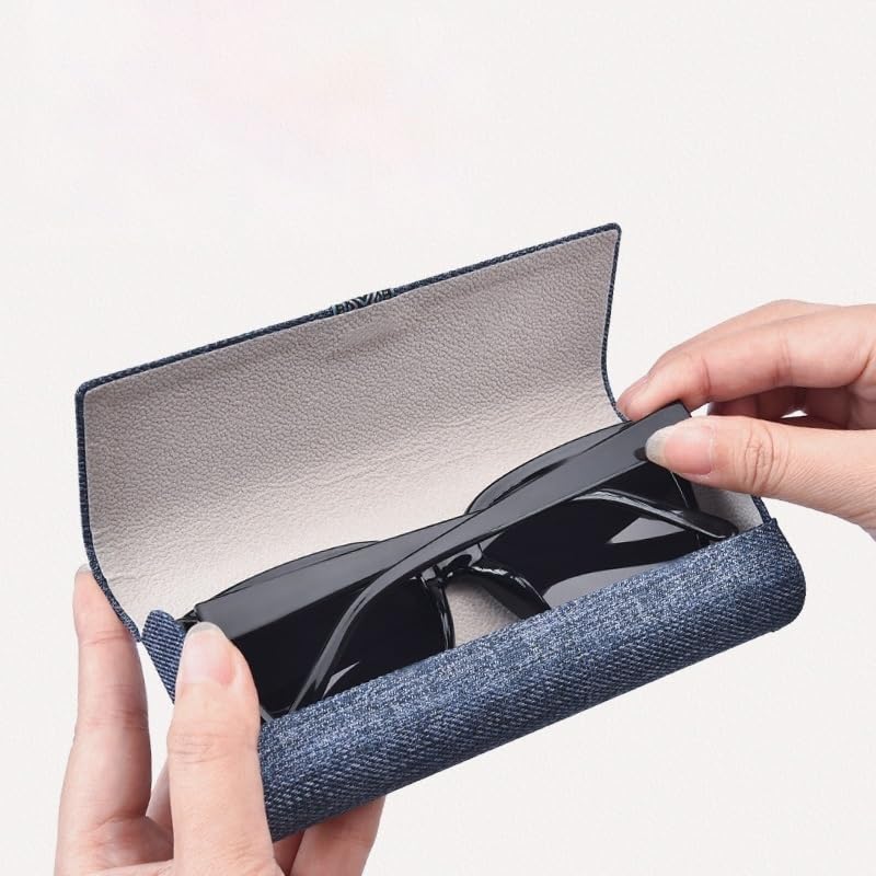 Étui à lunettes portable léger for de soleil rétro for myopie, boîte rangement for, convient aux femmes, hommes et enfants, étui voyage classique Étui à Lunettes pour Femme