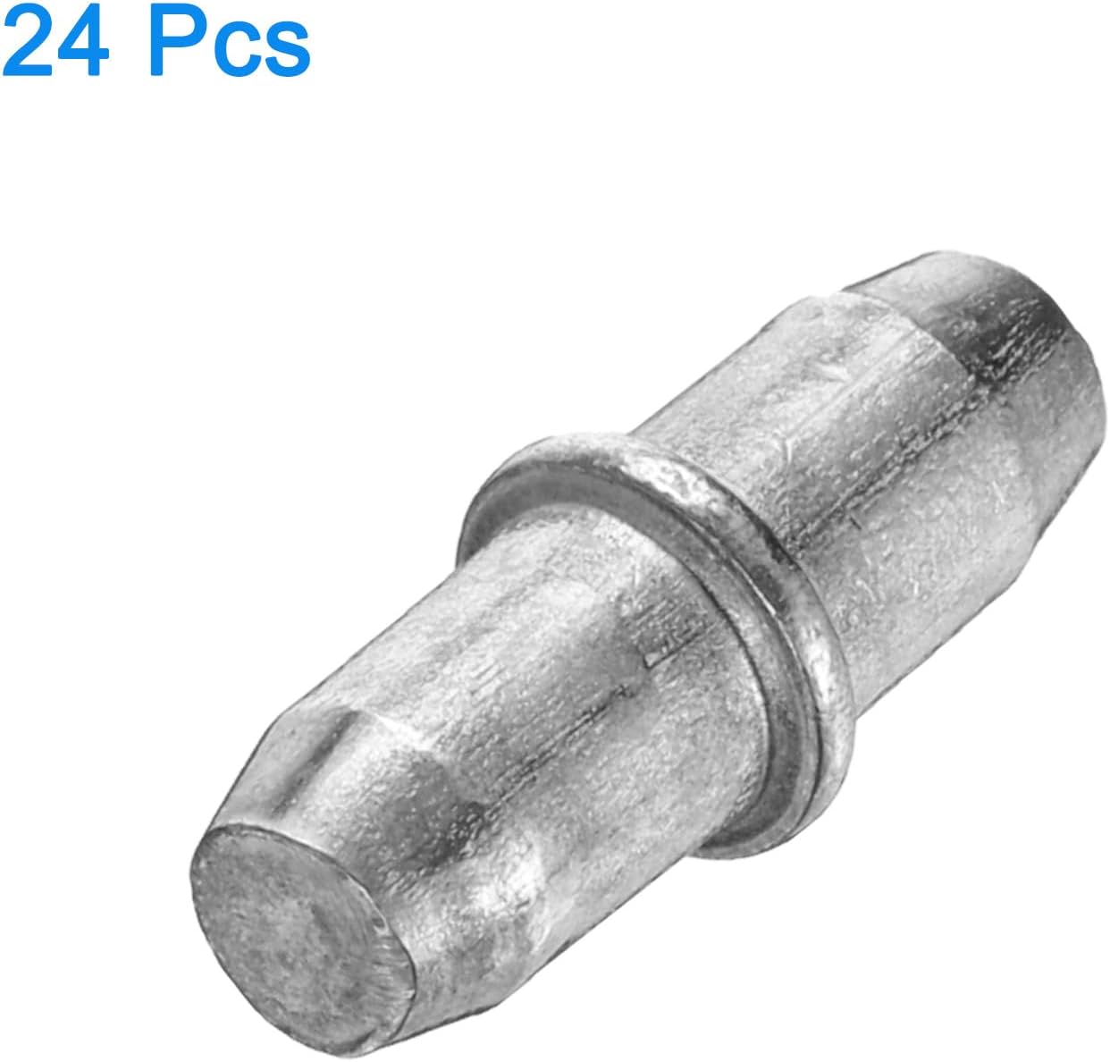 24 Pcs Shelf Bracket Peg 5x16mm Nickel Plated Holder Support Pins for Furniture Shelves Bracket