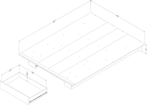 Miniatura 3 de South Shore Cama de plataforma Musano Nordik Oak, urbana moderna
