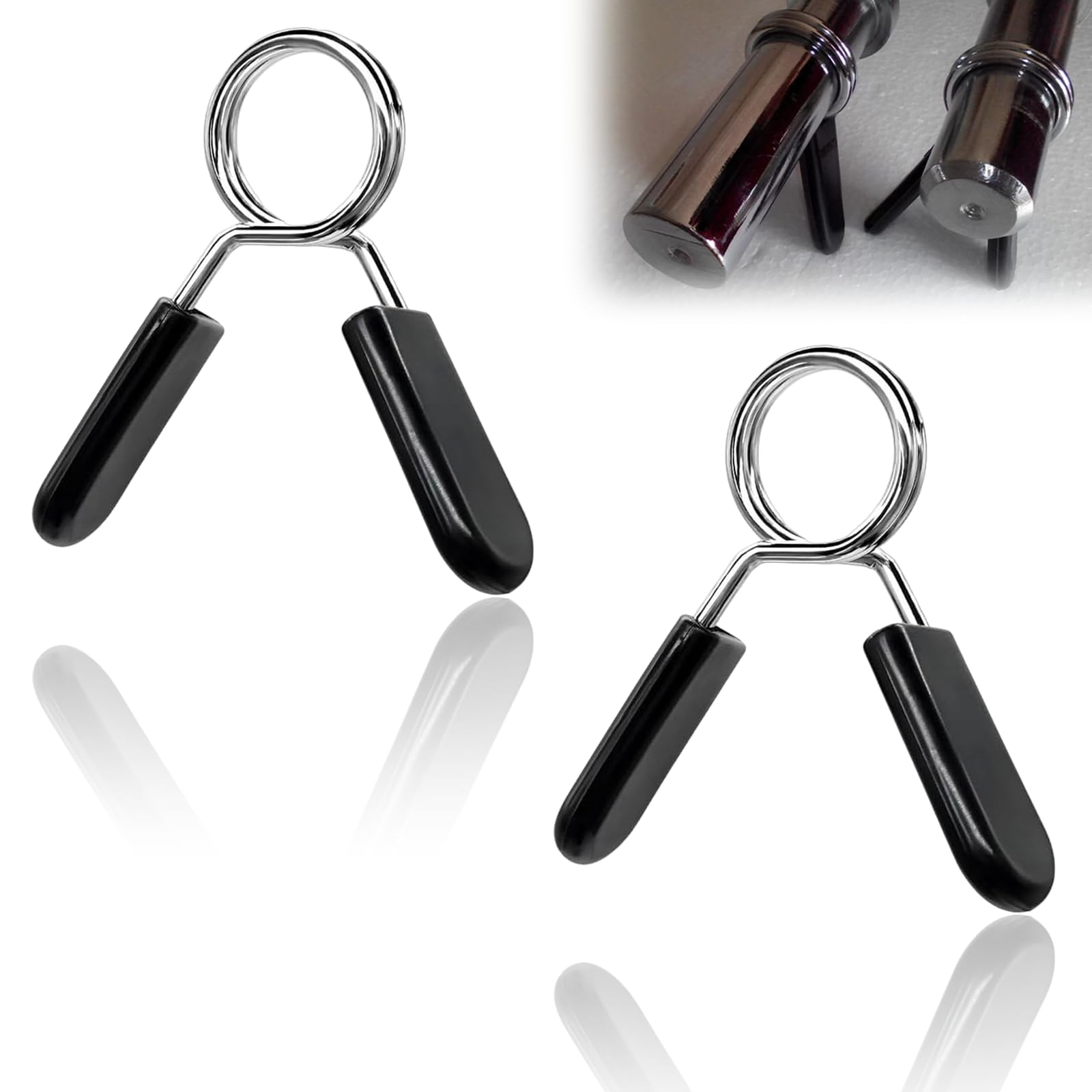 Dumbbell Barbell Clip Spring, Weight Lifting Equipment Accessories in Gym Fitness Training, For Gym Equipment, Weight Barbells, Dumbbells (25mm)