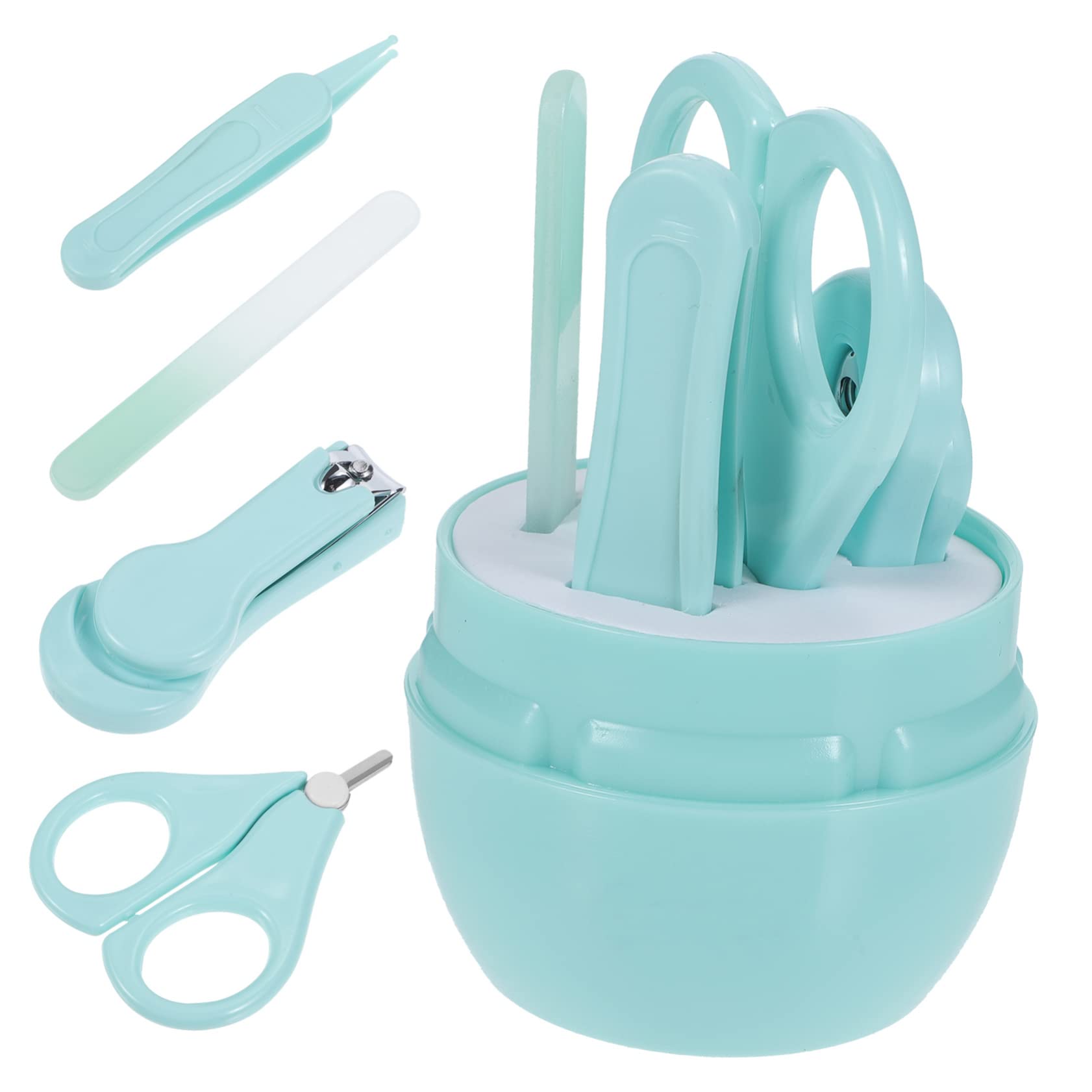 Kisangel Baby Nail Trimmer Kit Non-Slip Handle Adorable Storage Case Baby Care Essentials