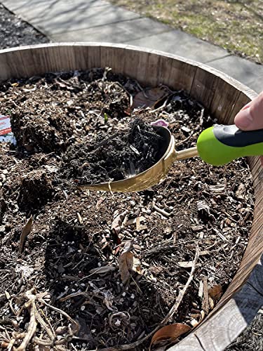 Garden Guru Super Strong Garden Scoop Trowel Shovel Transplanter - Titanium Coated Stainless Steel - Rust Resistant - Ergonomic Grip - Perfect Hand Shovel For Gardening Transplanting And Digging #TOP4