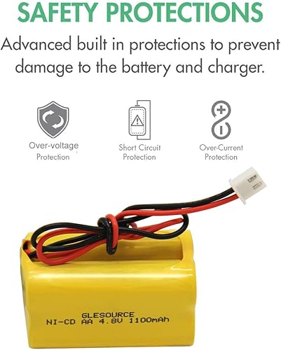 Miniatura 4 de BL93NC487 BL93NC484 BAA48R Ni-Cd 4.8V 1100mAh Señal de salida Luz de emergencia Reemplazo de batería