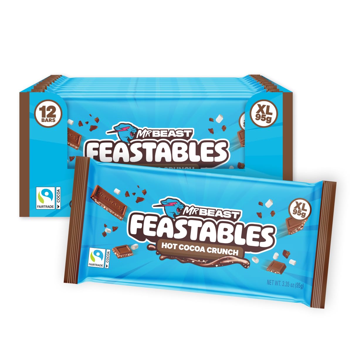 Amazon.com : Feastables MrBeast Hot Cocoa Crunch Bar, Extra Large