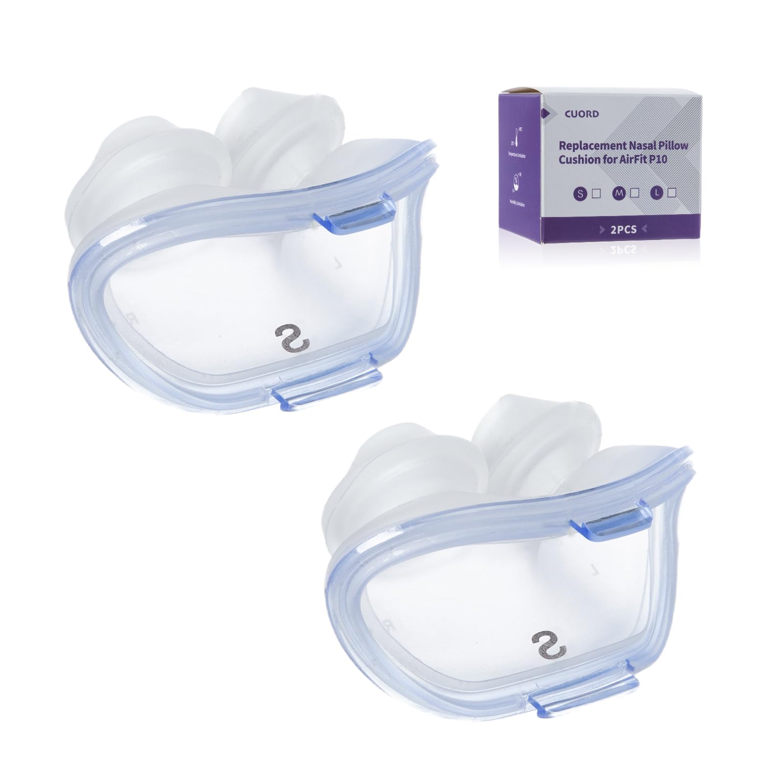 Replacement Nasal Pillow Cushion for ResMed AirFit P10, FSA/HSA Eligible, Compatible with Original Airfit P10 Frame, Reliable Seal & Soft Replacement