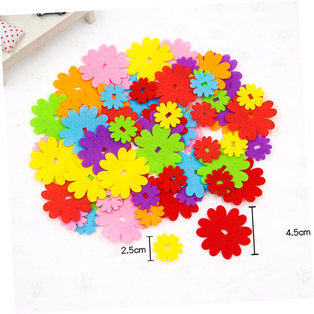 Toddmomy 15 Juegos Stickers de Tela No Tejida Forma de Flor Manualidades DIY Decoración Infantil Varios estilos