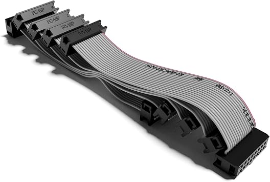 5-Pack - Eurorack Flat Ribbon Power Cables Modular Synth Synthesizer [16 to 16 Pins | 30 cm - 11.81"]