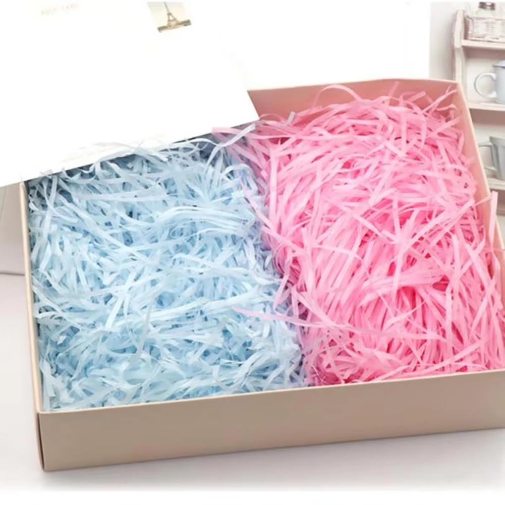 1Kg De Papier Cadeau Raphia, Matériau De Remplissage en Papier De Soie, Confettis Froissés Déchiquetés pour Boîte-Cadeau, Emballage Et Fournitures De Fête