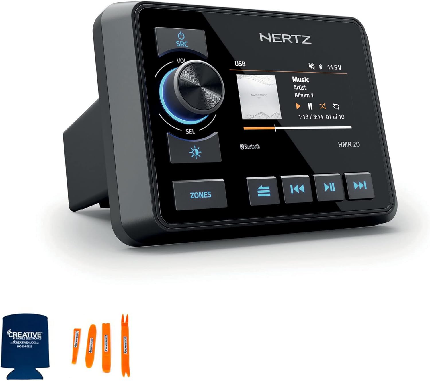 Hertz HMR 20 Marine Digital Media Receiver with HMC U1 Remote Control