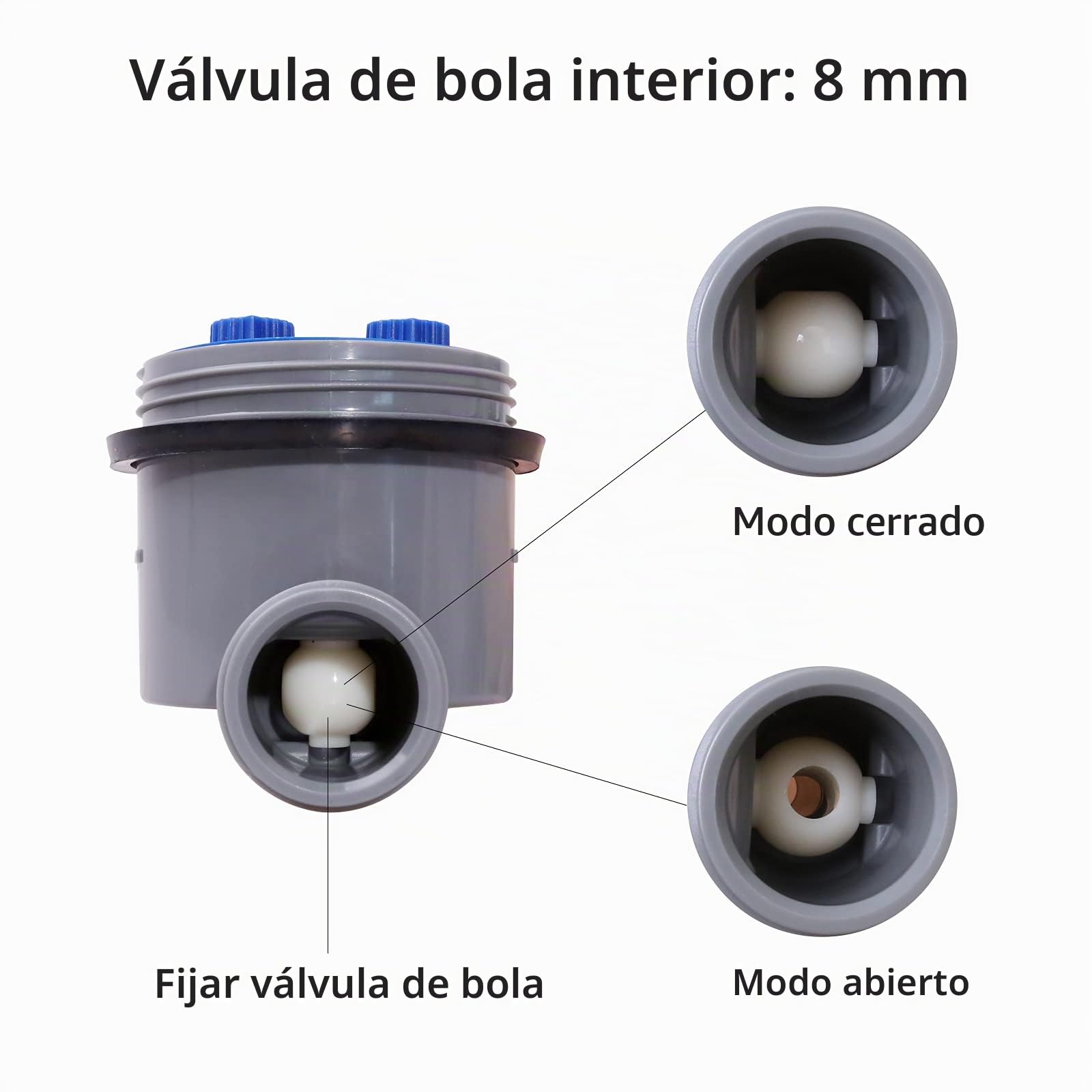 Reloj de riego de jardín con válvula de bola, actualización de computadora de agua, no se requiere presión de agua..