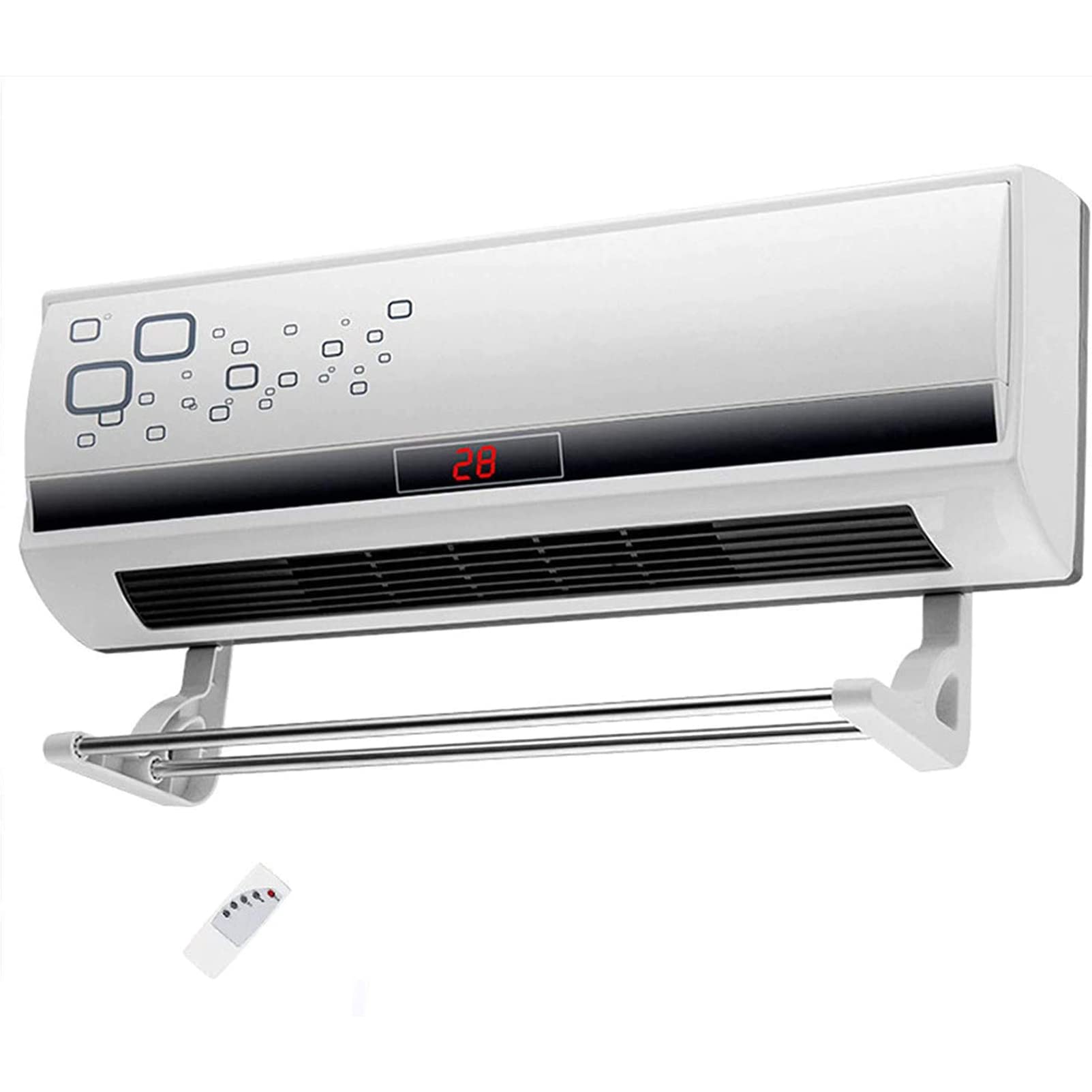 Amazon.com: Wall Mounted Electric Heaters, 2000W Electric Ceramic PTC Over  Door Fan Heater, Energy Efficient Technology, Bathroom Heater Fan with LED  Display/Remote Control : Home u0026 Kitchen
