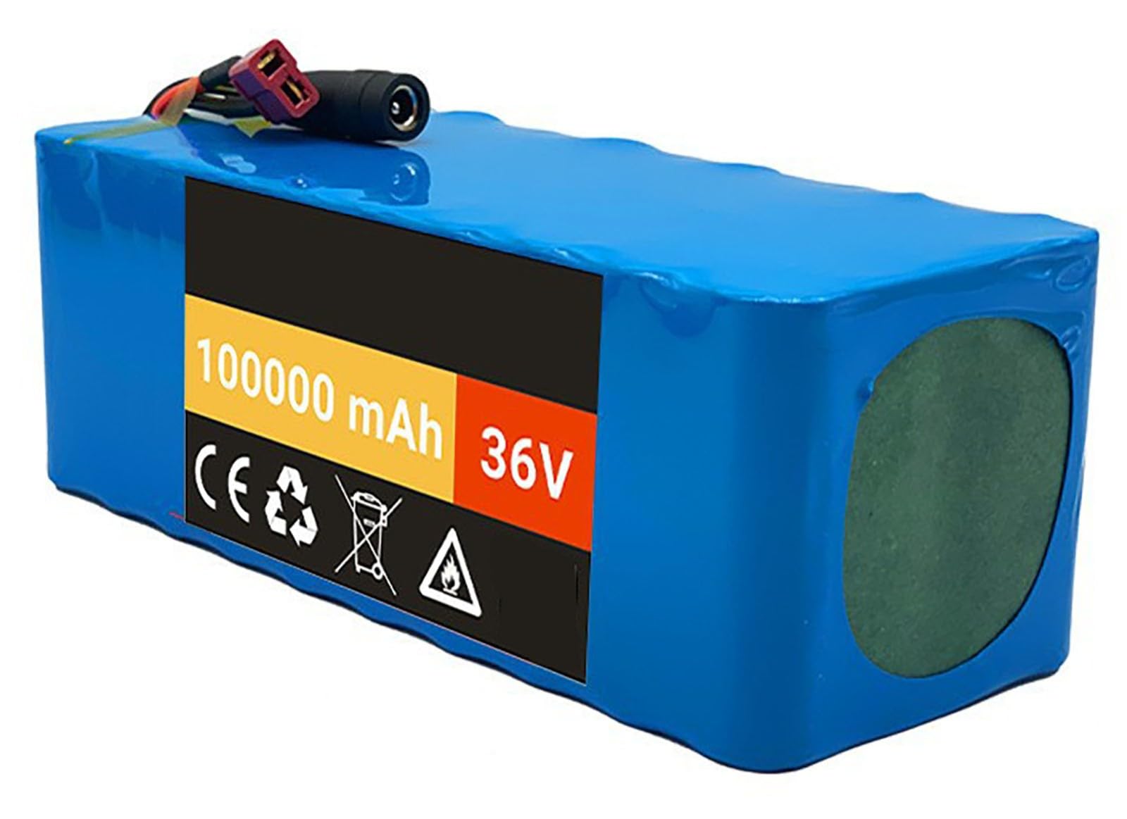 36V 100Ah Impermeable E-Bike Batería 10S4P Batería para Bicicleta Electrica Batería De Alta Potencia con Cargador para 200W 350W 500W 800W Motores