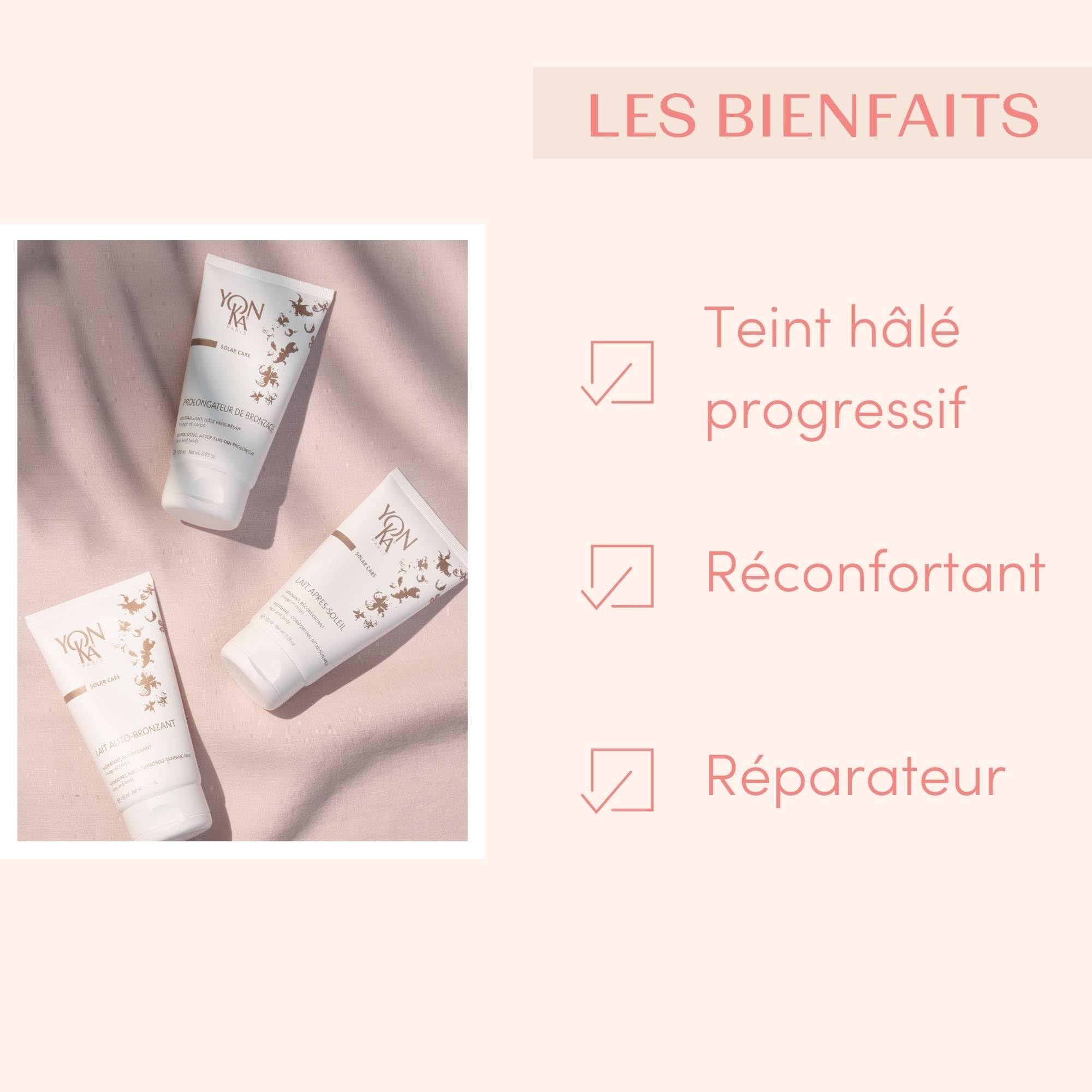 Yonka Paris Prolongateur de Bronzage – Lait Après-Soleil Visage & Corps – Auto-bronzant Progressif 91% Naturel – Hydratant & Sublimateur de Hâle – 150ml