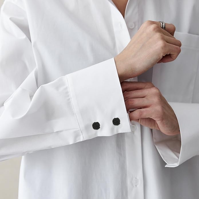 Mancornas de Nudo Seda uxcell 5 Pares Elásticas para Camisas miniatura 6
