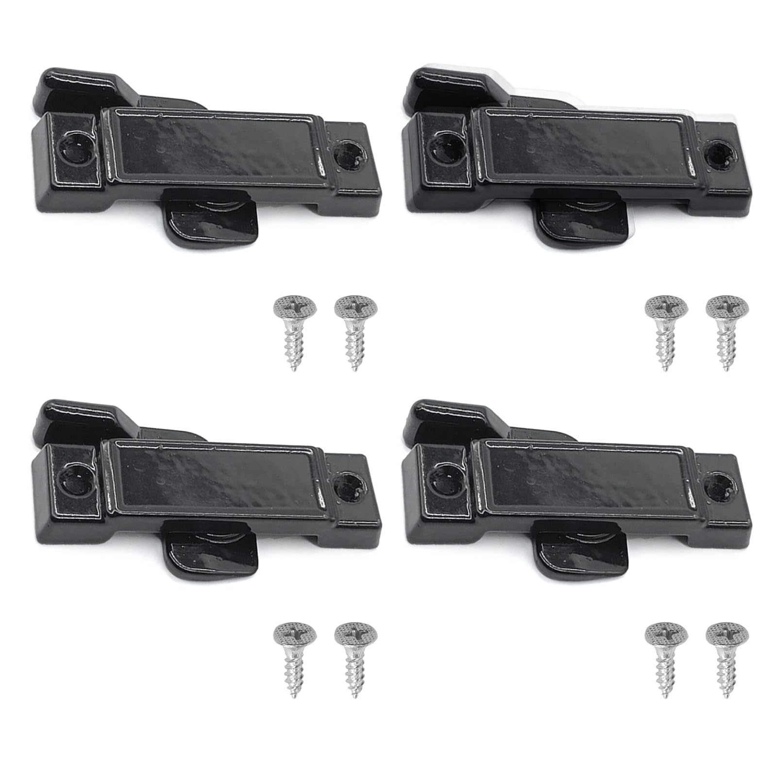 Yanwuwa Black Set Of 4 Elegant Sash Lock For Window Mounting Hole Centers Secure For Vertical And Horizontal Sliding