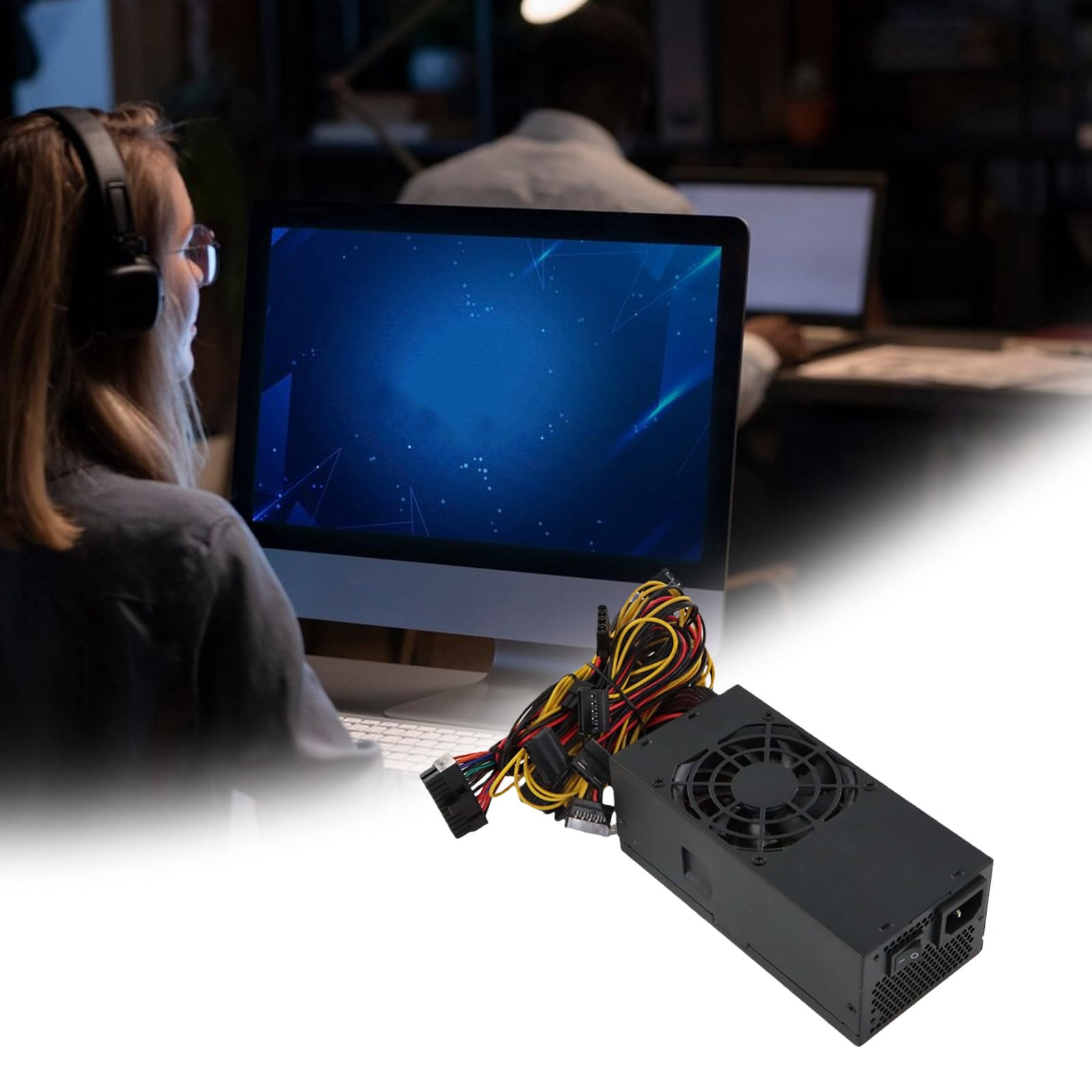 TFX – Alimentazione elettrica 400 W, 110 – 240 V, con ventola di raffreddamento da 8 cm, unità di alimentazione per desktop, protezione completa dei circuiti