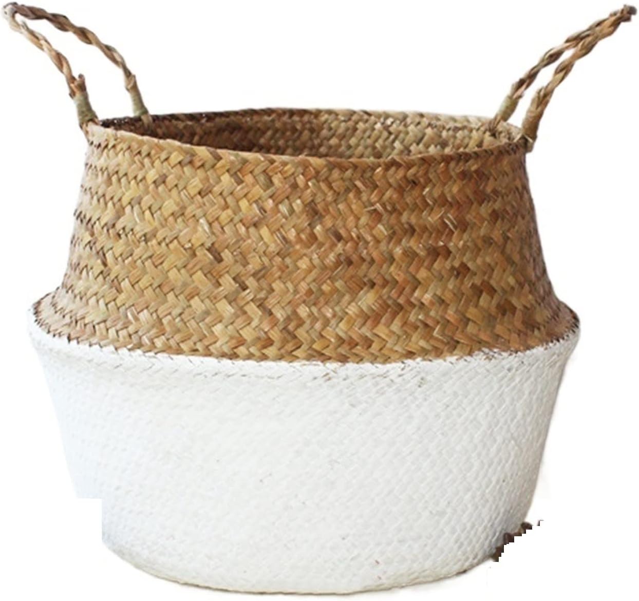 folding Basket for Towels in Bathroom Handmade Woven