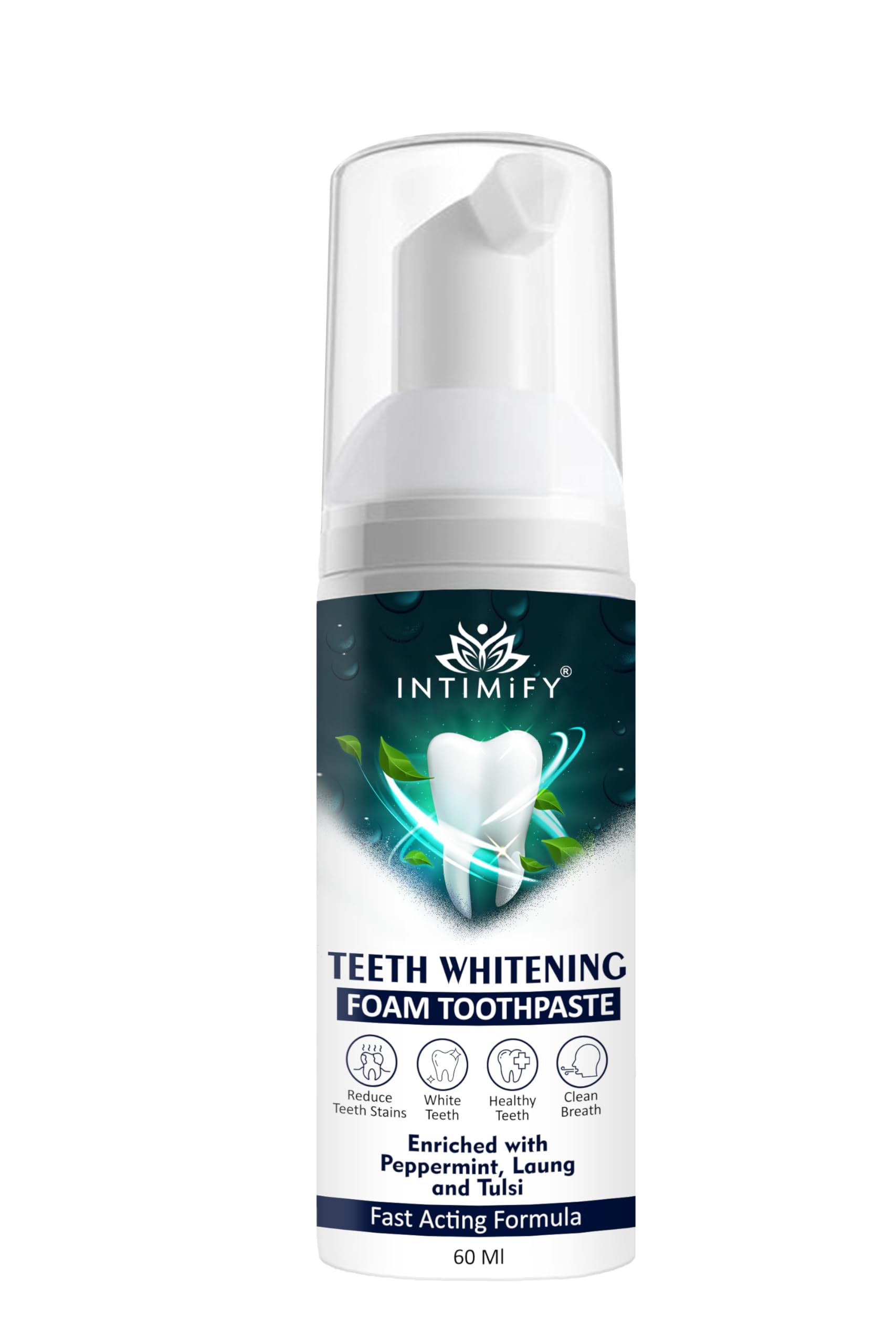 INTIMIFY Teeth Whitening Toothpaste, Teeth Whitening Foam, Remove Yellow Stains, Bad Breath for Adults & Kids 60ml (B0D9MGFTFC) Amazon Price History, Amazon Price Tracker