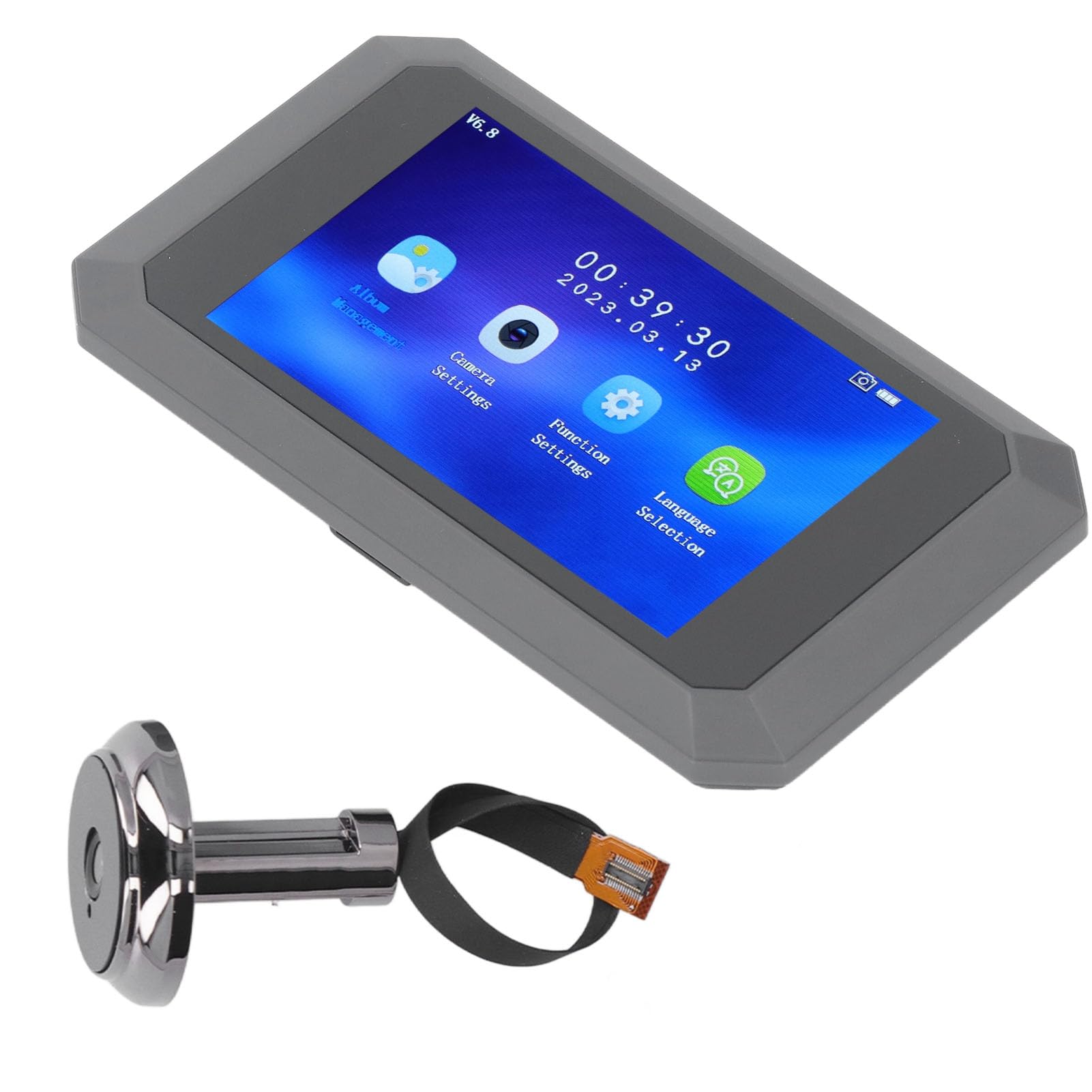 BuyWeek Türspion Kamera, 1080P Video Türspion 3,97 Zoll Farbdisplay Türkamera Nachtsicht 135° Breiter Betrachtungswinkel 1400mAh Akku