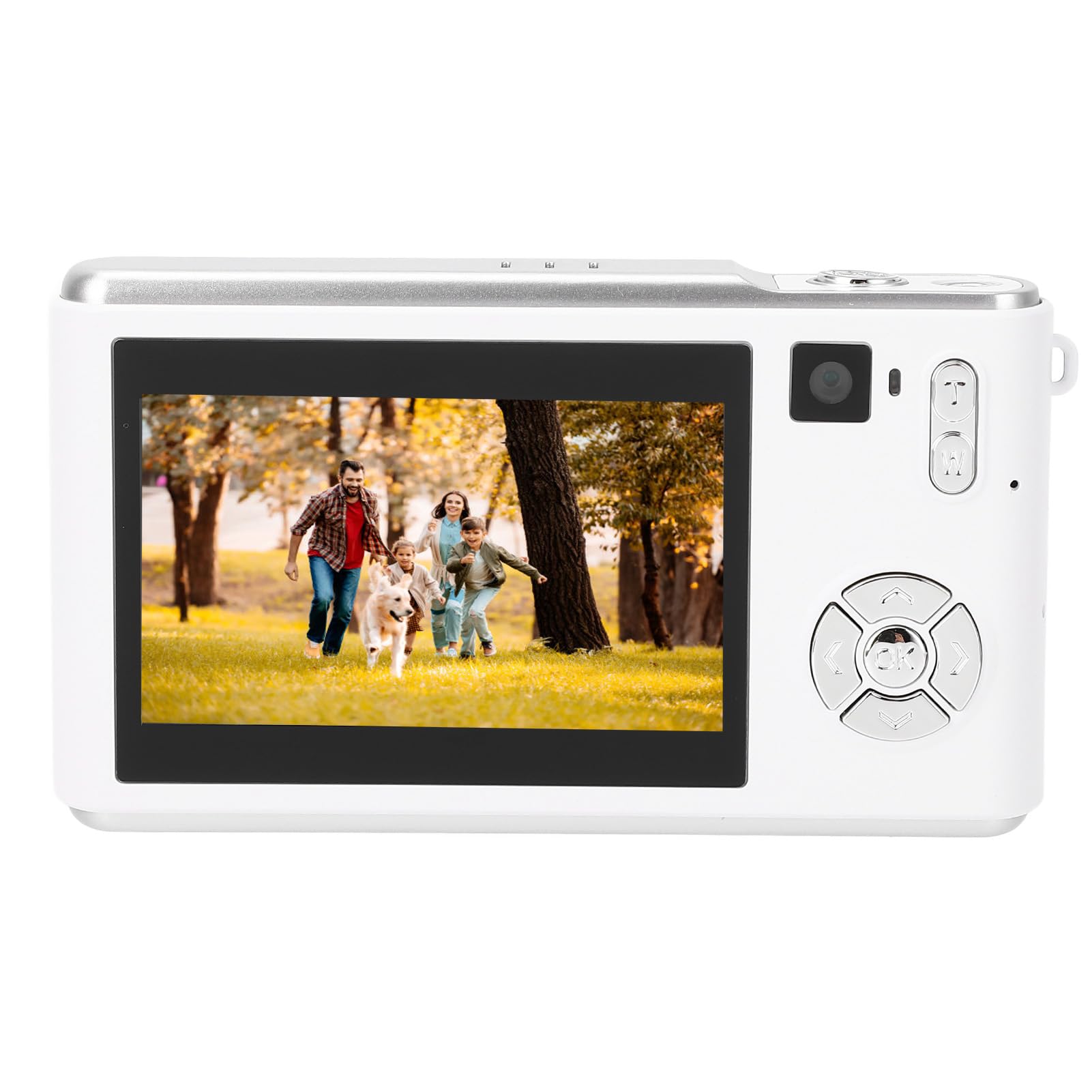 Aparat Cyfrowy 1080P, Aparat do Vlogów z 18-krotnym Zoomem Cyfrowym i 36 MP, Ekran o Przekątnej 3,0 Cala, Wbudowane światło Wypełniające, Obsługa Transmisji Danych Przez USB,