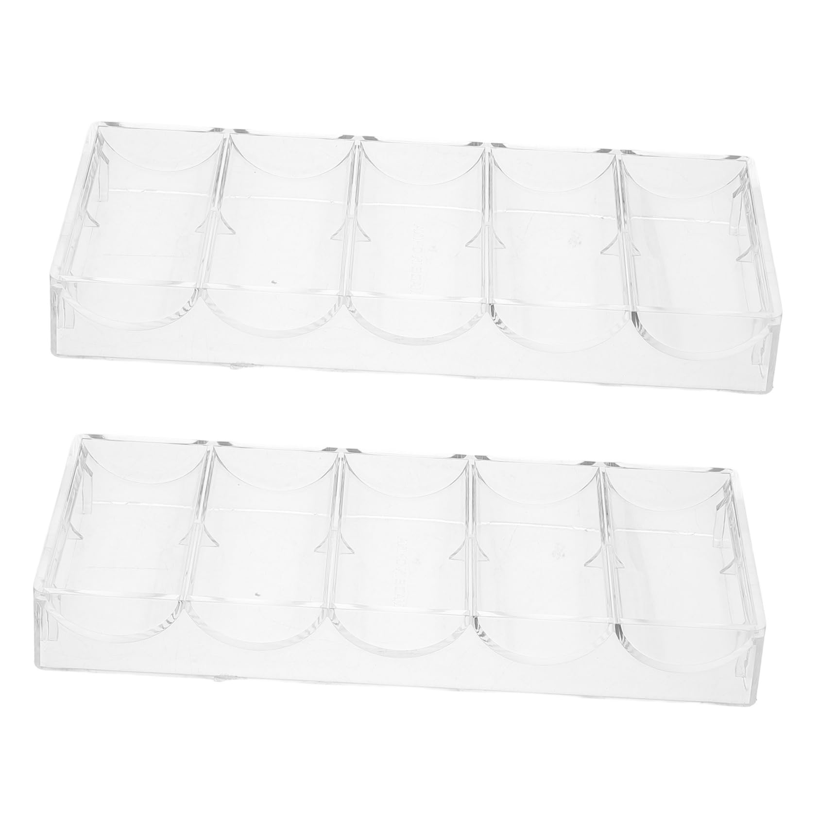 Stylish Acrylic Chip Box 2 Pack Poker Chip Holder Design for Efficient Chip Management
