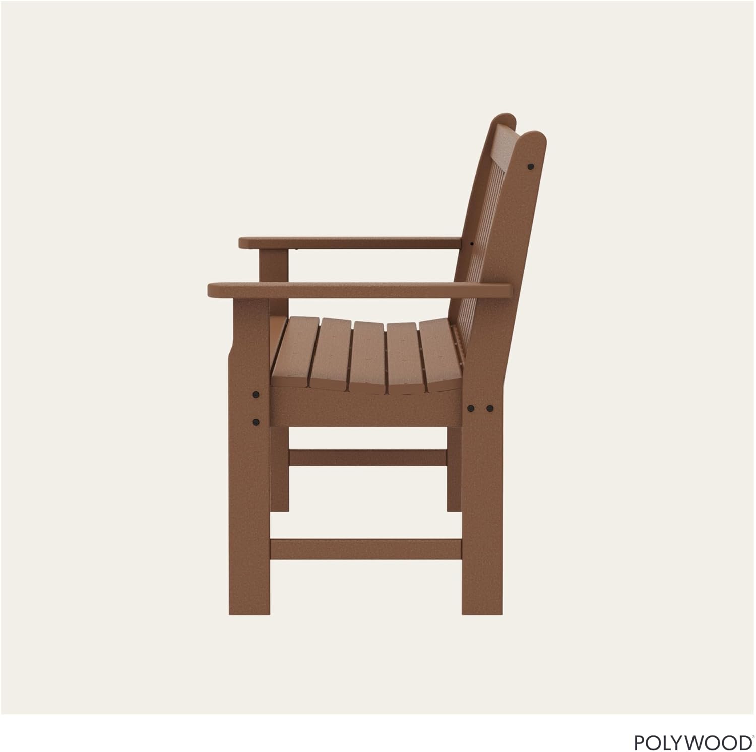 POLYWOOD GNB60TE Vineyard 60" Bench, Teak