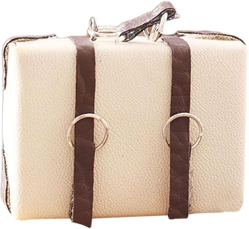 Gadpiparty Muebles de casa de muñecas, maleta de viaje en miniatura 1:12, estilo vintage, para casa de muñecas, modelo de maleta, mini decoración de