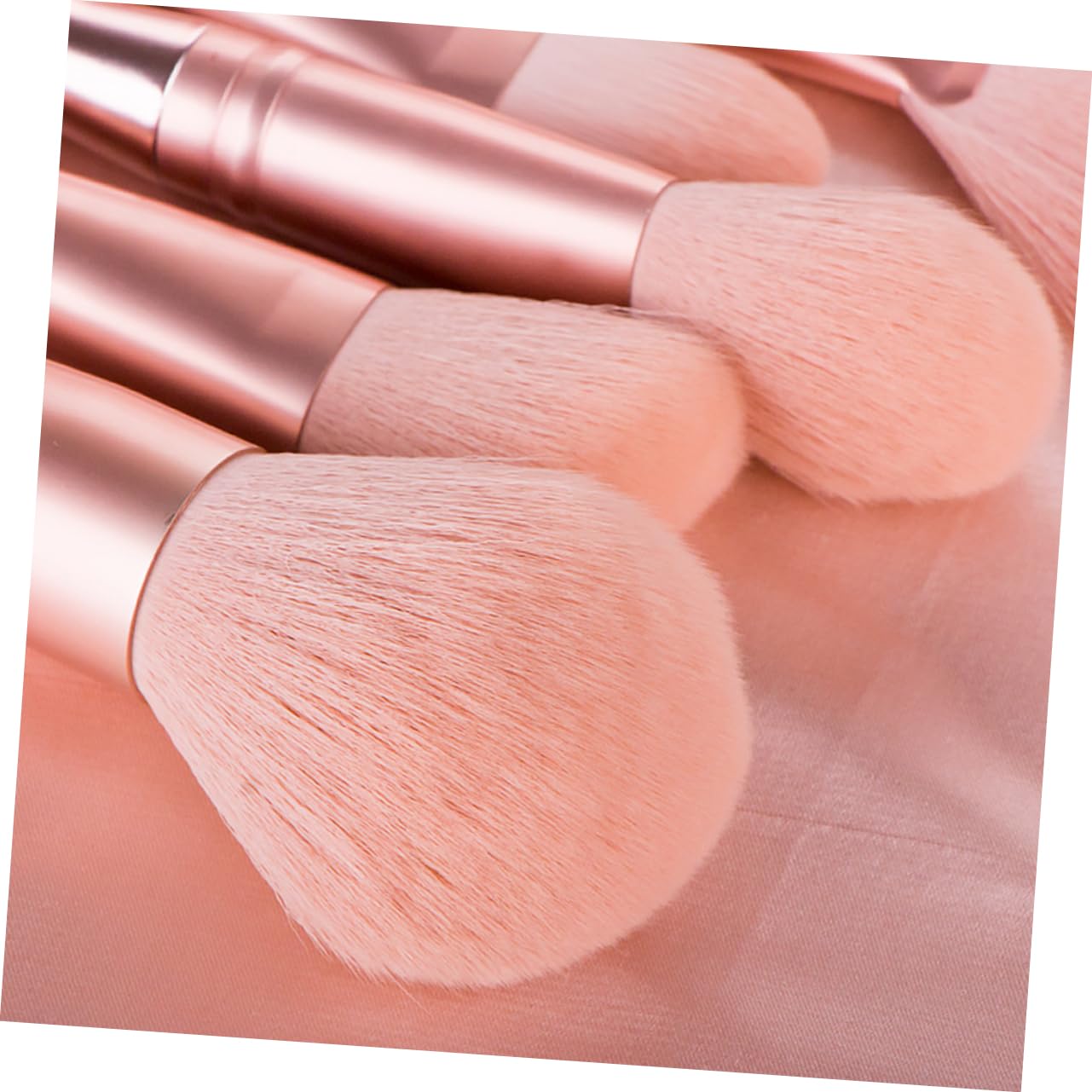SHERCHPRY 12pcs Rose Gold Electroplating Makeup Brush with Plastic Handle Professional Powder Brushes for Cosmetics Application for Daily and Professional Use Includes Travel Bag