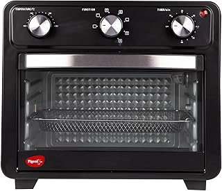 Pigeon by Stovekraft Air Fryer Oven 25L | 2-in-1 Appliance (OTG + Airfryer) | 1400 Watts | Air Fry, Bake, Broil, Toast, Defrost (Black) | Without Rotisserie