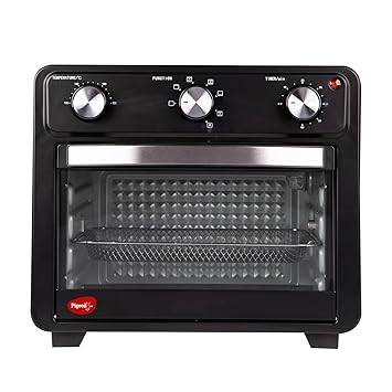 Pigeon by Stovekraft Air Fryer Oven 25L | 2-in-1 Appliance (OTG + Airfryer) | 1400 Watts | Air Fry, Bake, Broil, Toast, Defrost (Black) | Without Rotisserie