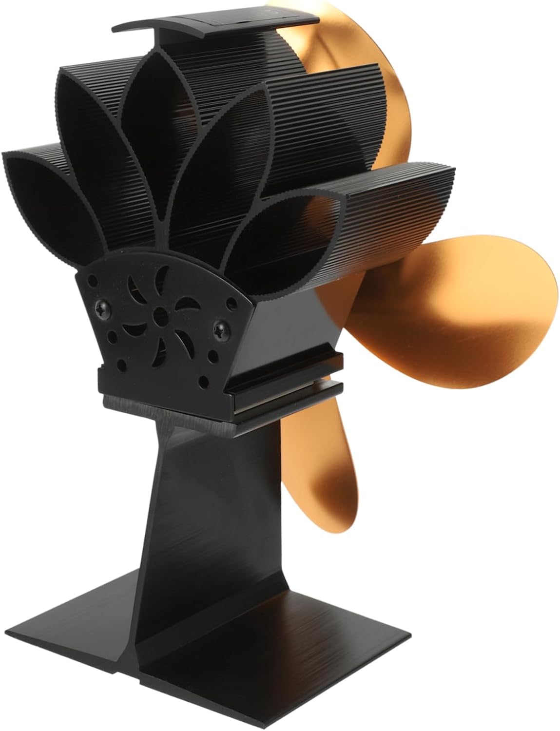 Ciieeo Fireplace Fan Heat Resistant Stove Fan Warm Air Heater No Electricity Needed Quiet Operation Overheat Protection