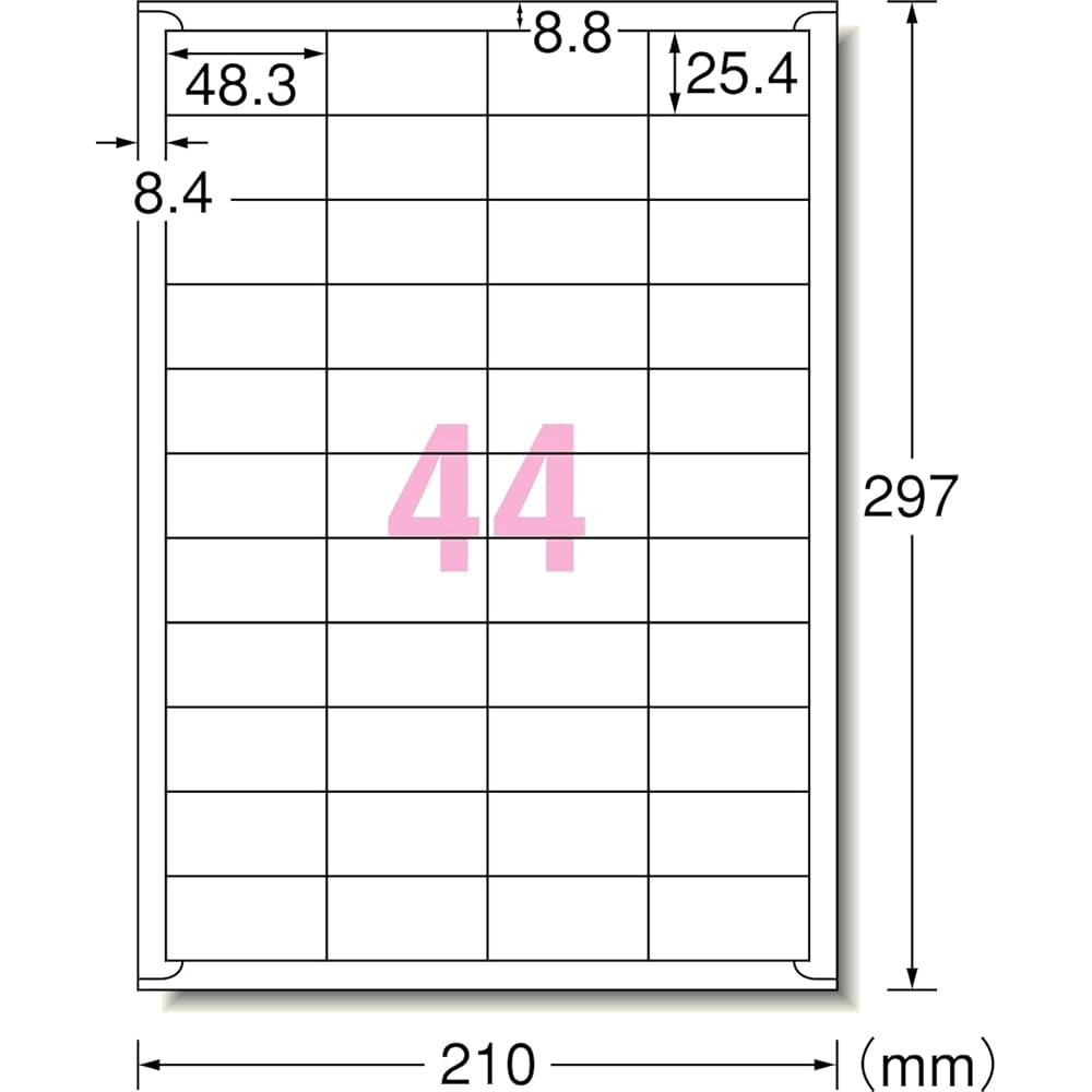 Amazon | エーワン ラベルシール 強粘着タイプ 44面 18シート