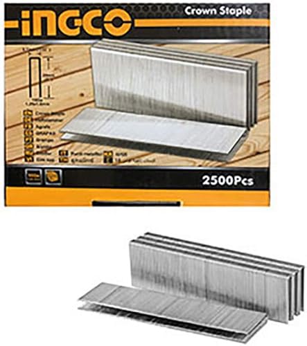 Ingco Crown Staple Pin, 25 mm Length (Pack of 2500)