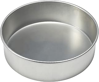 DecoPac 10 Inch 16 Gauge Aluminum Round Cake Pan, 10" W x 3" H, Made From Premium, Hardened Aluminium Alloy For Superior Durability, Uniform Wall Thickness for Even Rising