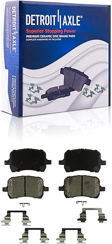 Miniatura 9 de Detroit Axle - Kit de frenos para Chevrolet Malibu 2004-2005, Pontiac G6 2006-2007, rotores de freno de disco pastillas de freno de cerámica 2007