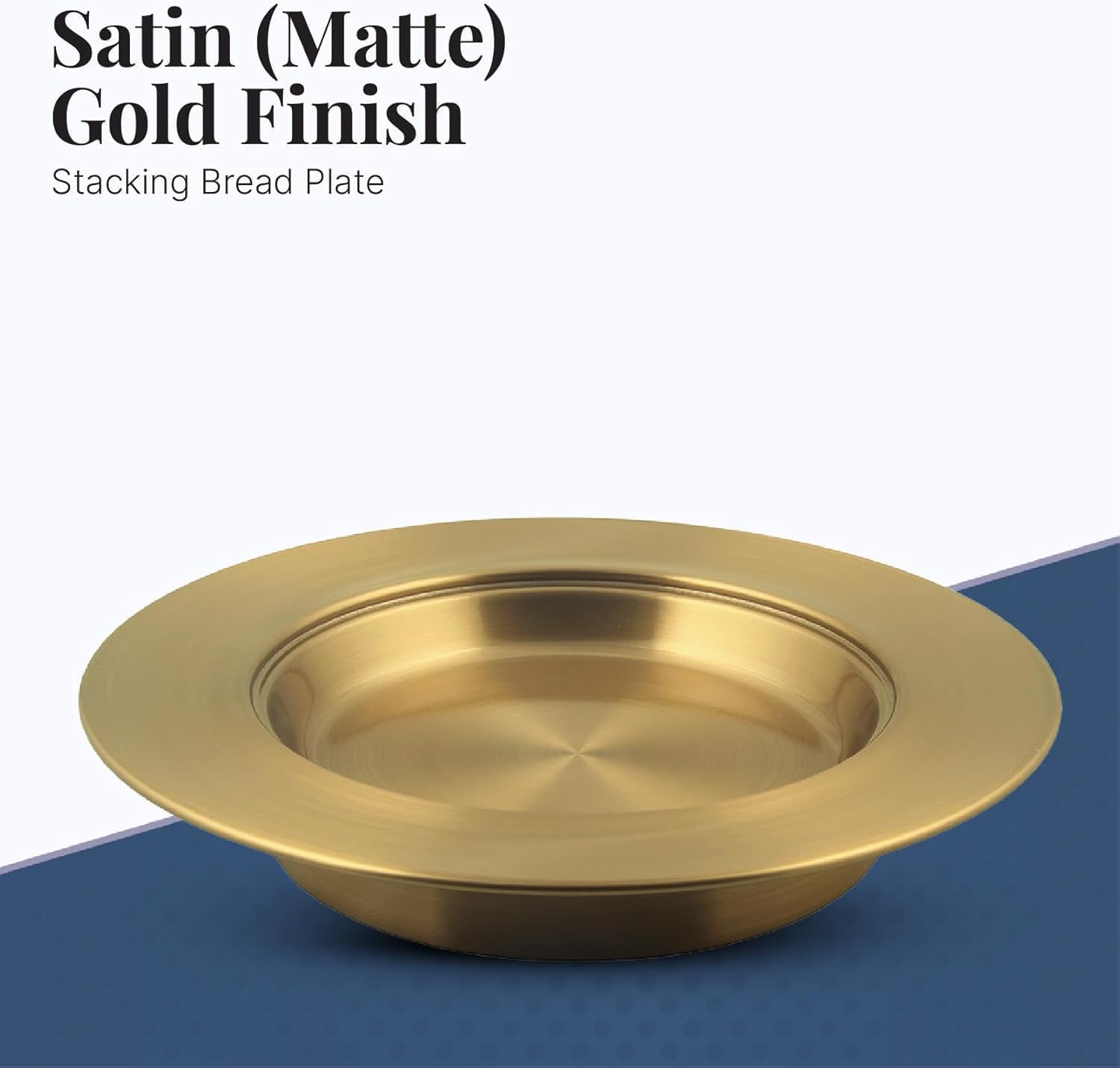 Ensemble de plateaux à pain de communion | 1 assiette à pain empilable avec couvercle pour les églises | Fournitures de communion | Acier inoxydable – Finition mate satinée