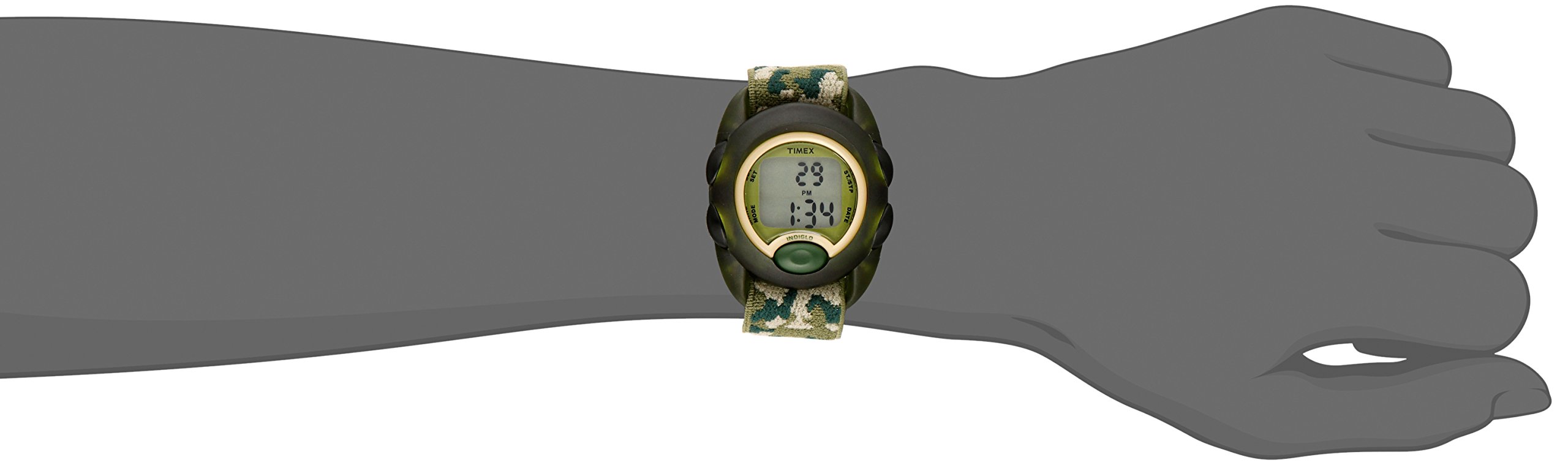 Image secondaire de Timex Montre Digitale Enfants 34mm Boîtier Vert Bracelet en Tissu élastique Vert T71912