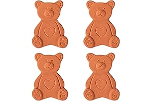 4 PCS Terracotta Brown Sugar Bear Keeper and Brown Sugar Disc