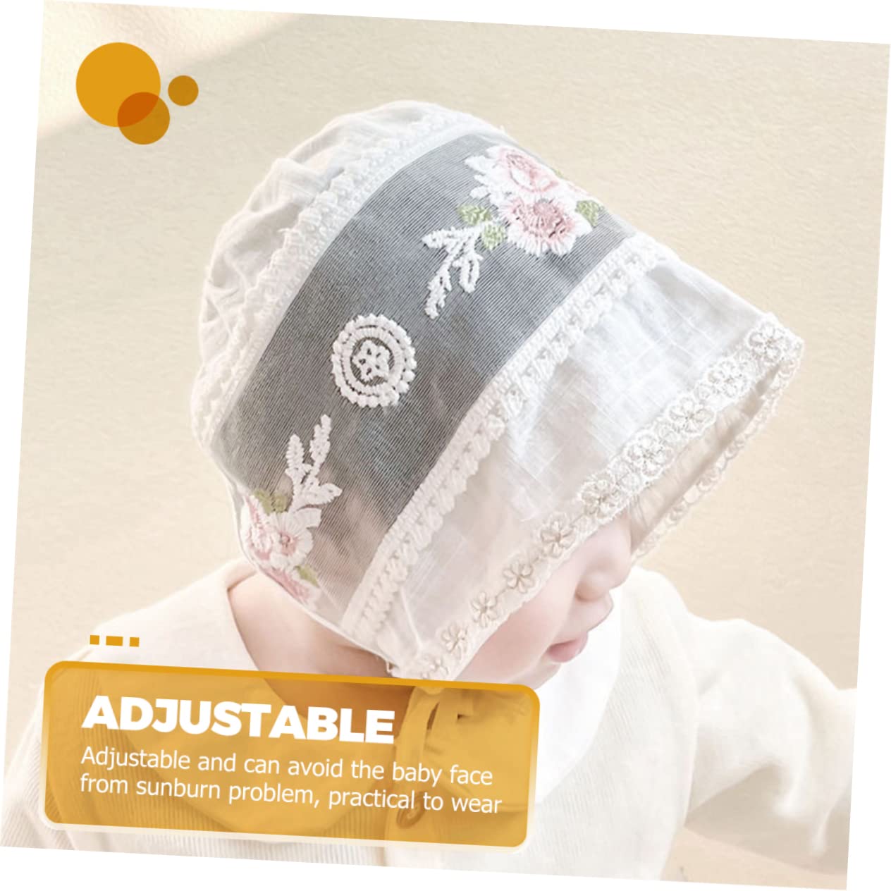CALLARON Sombrero De Gorro Recién Nacido Sombrero De Niña Pequeño Sombreros De Verano para Bebé Sombreros De Chicas Gorros para Sombrero De Las Niñas Algodón