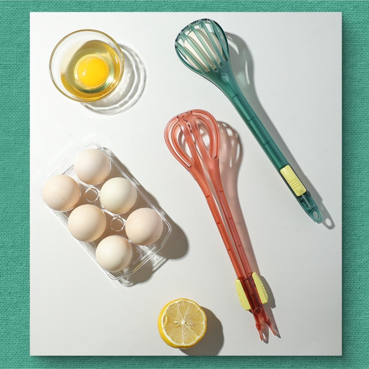 Batidor Huevos Batidor De Huevos Multiusos, Clip Dos En Uno For Cocina, For Alimentos, Manual For Fideos, Herramienta For Hornear Crema Utensilios Cocina(Grün)