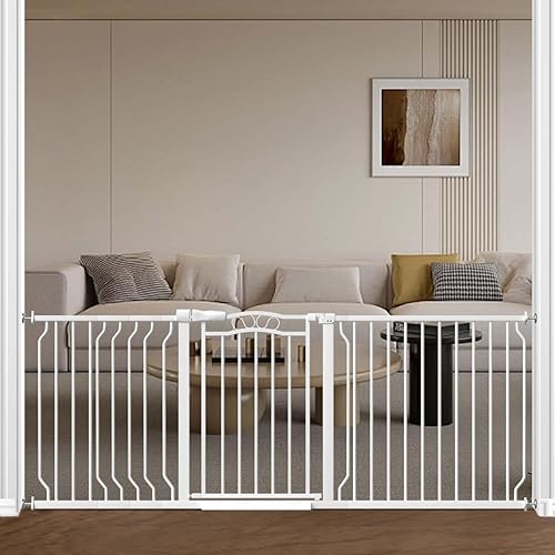 Miniatura 17 de Fairy Baby Puertas de bebé extra anchas de 53.1 a 62.5 pulgadas para escaleras y puertas, puerta de seguridad para bebés montada a presión sin Negro