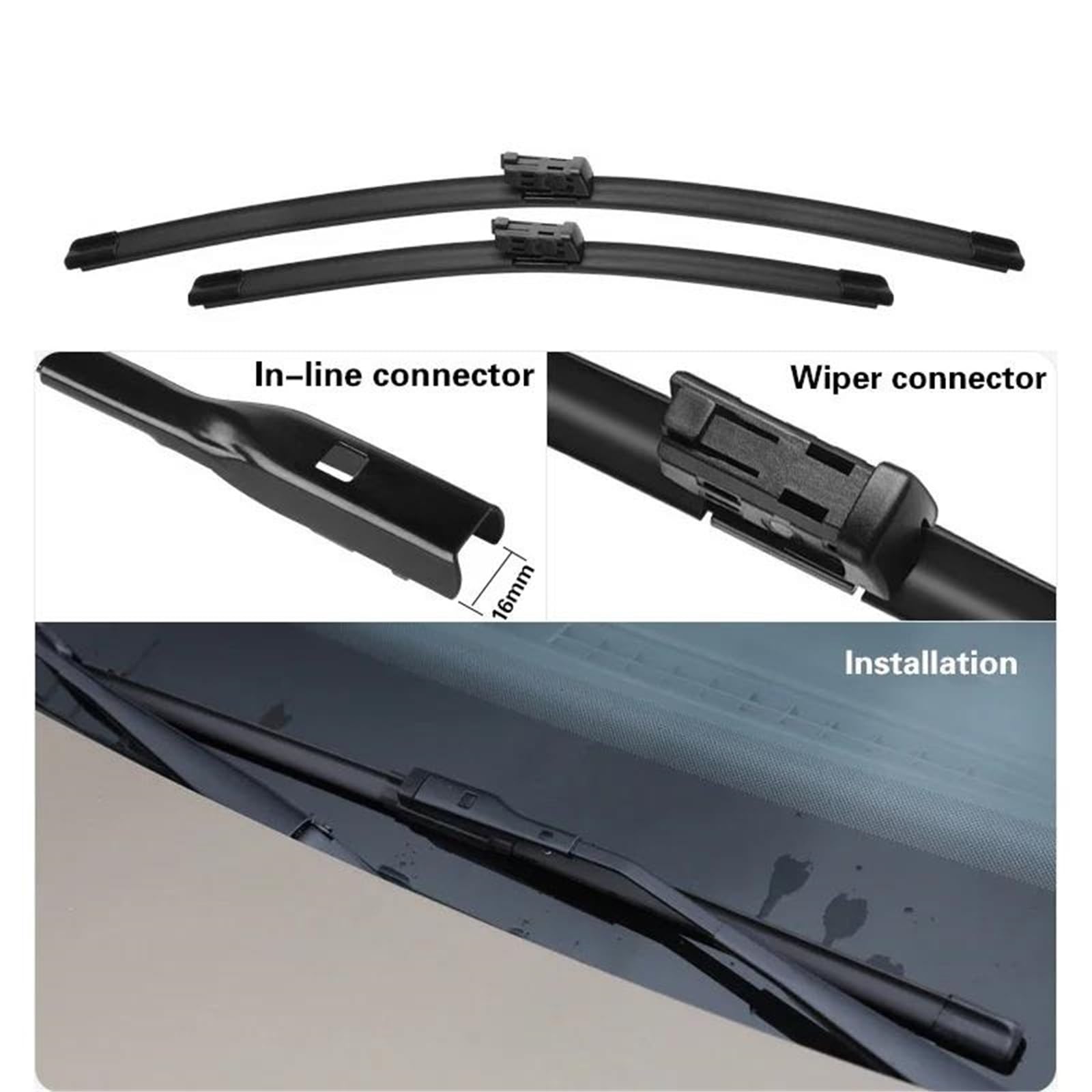 Accesorios Para Cepillos Escobillas limpiaparabrisas delanteras y traseras para Porsche Macan 95B (2014-2023)
