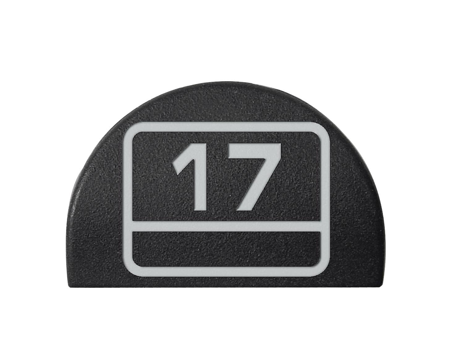 NDZ Performance JP1 Grip Plug for Glock 17 19 21 22 23 24 31 32 34 35 38 Gen 1-3 in 9mm .40 .357 10mm .45 ACP Color Filled Laser Engraved in Gray - Choose Design