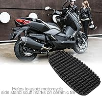 Vista 5 de 3.5 x 2.2 in/3.5 x 2.2 pulgadas, 1 unidad de plástico ABS universal para motocicleta, soporte lateral, placa de soporte para suelo suave