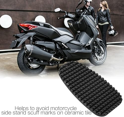 Miniatura 5 de 3.5 x 2.2 in3.5 x 2.2 pulgadas, 1 unidad de plástico ABS universal para motocicleta, soporte lateral, placa de soporte para suelo suave,