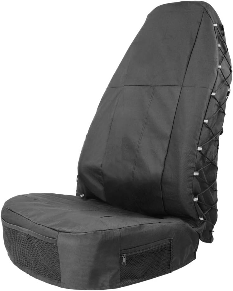 Front Car Seat Covers Waterproof Bucket Seat Cover Universal Heavy Duty High Back Seat Covers for Semi Truck, Cars, Trucks, Van, SUV, Pickup 1 Pack