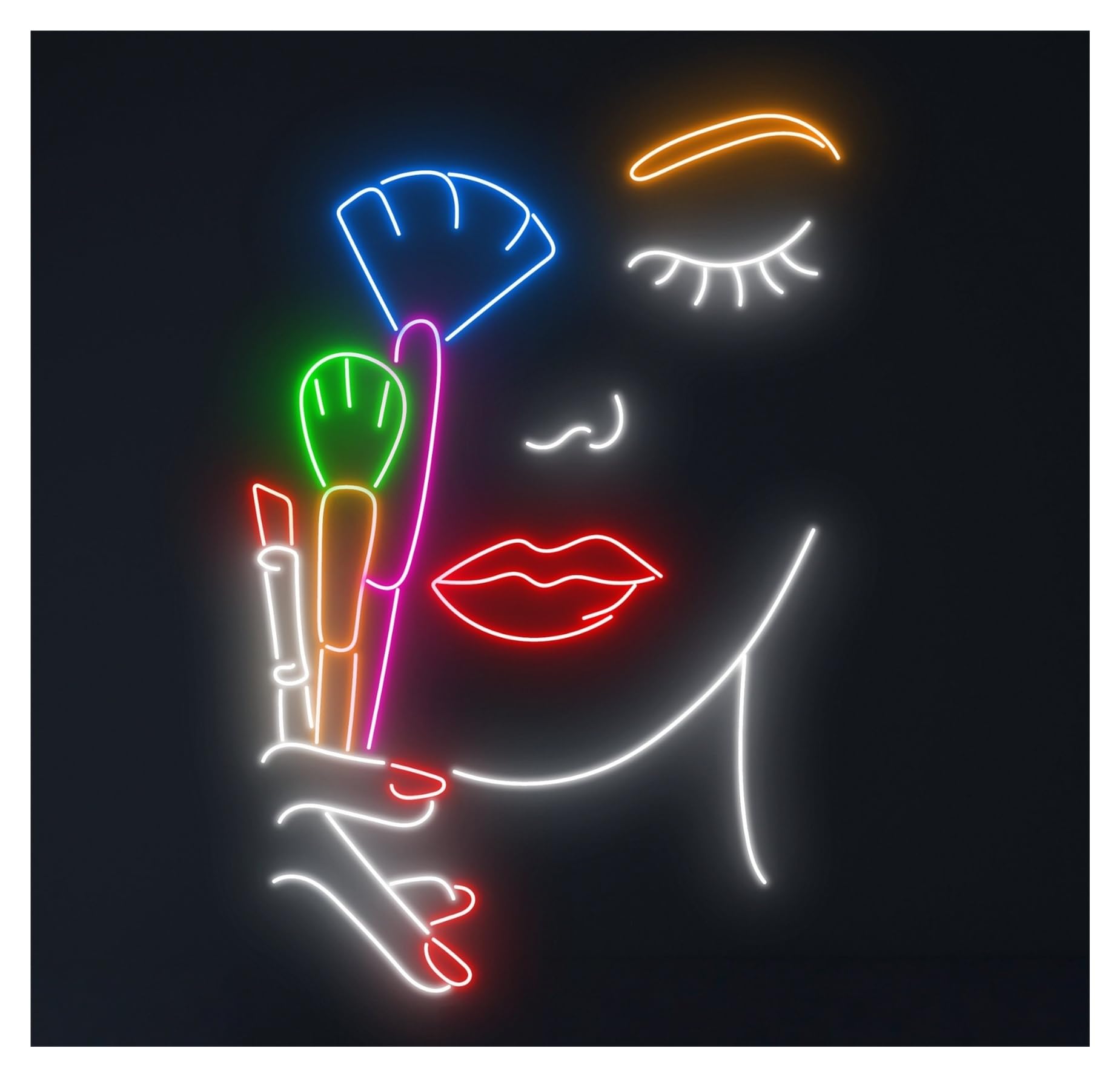 Wiszące neony artystyczne Neon Dla Wizażysty, Kosmetyki, Produkty Kosmetyczne, Oświetlenie LED, Witryna Sklepowa, Wejście Do Firmy, 63cm