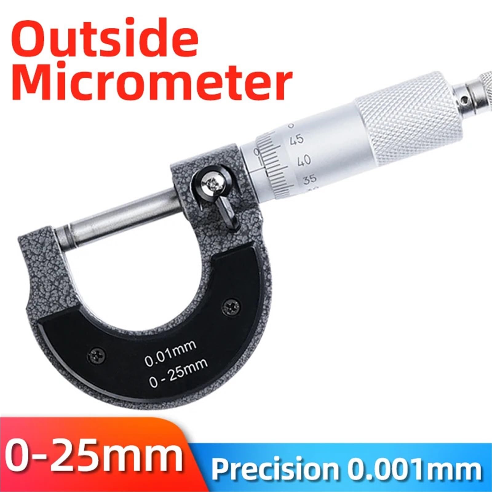 Calibre Digital Micrómetro de precisión 0 a 25 mm, calibre métrico exterior,001, herramienta medición micrométrica, micrómetro externo, calibradores micrométricos(75-100mm)