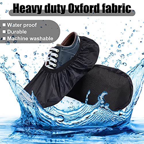 SATINIOR 4 Pcs Black Bowling Shoe Covers l Non-Slip Bowling Shoe Covers Protector Accessories Modern Sports Supplies for Men Women Adult4