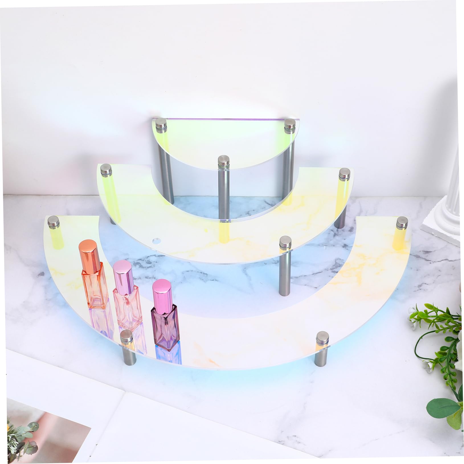 PRETYZOOM 3stufe Acryl-displayständer Nagellack-organizer Transparenter Make-up-ständer Parfüm-präsentationsständer Ständer für Aufbewahrung Kommode